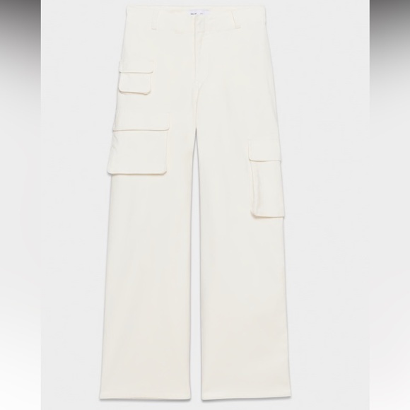NWT Aritzia Cargo Pants White Birch - Picture 6 of 11